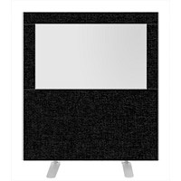 Impulse Plus Clear Half Vision Floor Screen, 1200x1200mm, Black