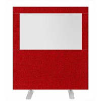 Impulse Plus Clear Half Vision Floor Screen, 1200x1200mm, Burgundy