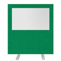 Impulse Plus Clear Half Vision Floor Screen, 1200x1200mm, Palm Green