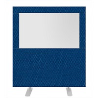 Impulse Plus Clear Half Vision Floor Screen, 1200x1200mm, Powder Blue