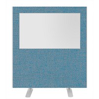 Impulse Plus Clear Half Vision Floor Screen, 1200x1200mm, Sky Blue