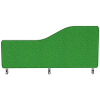 Impulse Plus Wave Desk Screen, 800x400mm, Palm Green