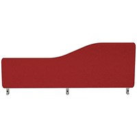 Impulse Plus Wave Desk Screen, 1000x400mm, Burgundy