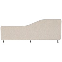 Impulse Plus Wave Desk Screen, 1000x400mm, Light Grey