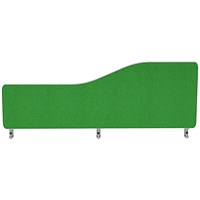 Impulse Plus Wave Desk Screen, 1000x400mm, Palm Green