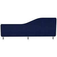 Impulse Plus Wave Desk Screen, 1000x400mm, Royal Blue