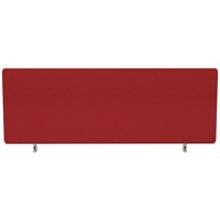 Impulse Plus Desk Screen, 1200x400mm, Burgundy