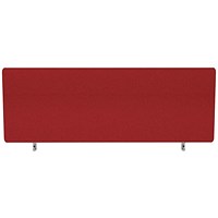 Impulse Plus Desk Screen, 1200x400mm, Burgundy