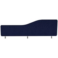 Impulse Plus Wave Desk Screen, 1200x400mm, Royal Blue