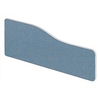 Impulse Plus Wave Desk Screen, 1200x400mm, Sky Blue