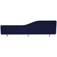 Impulse Plus Wave Desk Screen, 1400x400mm, Royal Blue