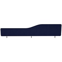 Impulse Plus Wave Desk Screen, 1800x400mm, Royal Blue