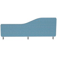 Impulse Plus Wave Desk Screen, 1000x300mm, Sky Blue