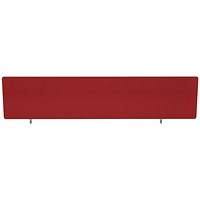 Impulse Plus Desk Screen, 1600x300mm, Burgundy