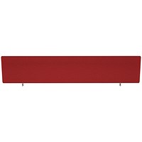 Impulse Plus Desk Screen, 1800x300mm, Burgundy