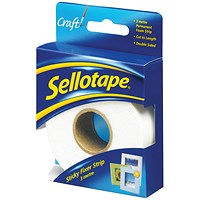 Sellotape Sticky Fixer Strip Roll, 25mm x 3m