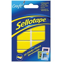 Sellotape Sticky Fixers Removable Pads 20mmx40mm (Pack of 10)