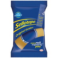 Sellotape Original Golden Tape Rolls, 18mm x 33m, Pack of 8