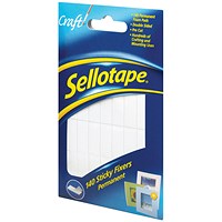 Sellotape Double-sided Sticky Fixers, 12 x 25mm, 140 Pads