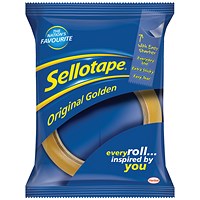 Sellotape Original Golden Tape Rolls, 24mmx66m, Pack of 6