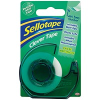 Sellotape Clever Invisible Tape and Dispenser, 18mmx25m, Pack of 7