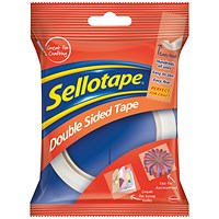 Sellotape Double-Sided Tape, 50mm x 33m, Pack of 3