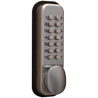 Lockit Mechanical Push Button Digital Lock, Chrome