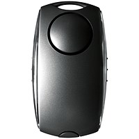 Securikey Personal Alarm Black /Silver (Activate by pushing the sides, 120dB siren) PAECABlack