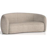 Phoebe Curved Sofa, Cream Boucle Fabric