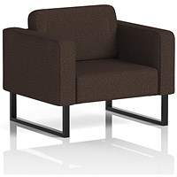Brixworth Armchair, With Black Legs, In Synergy Fabric, Wed