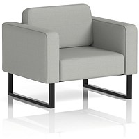 Brixworth Armchair, With Black Legs, In Sumi Fabric, Tokyo