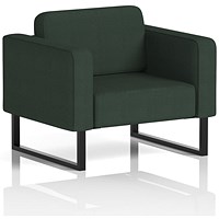Brixworth Armchair, With Black Legs, In Yoredale Fabric, Ingleton