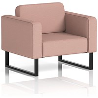 Brixworth Armchair, With Black Legs, In Yoredale Fabric, Kidstone