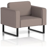 Brixworth Armchair, With Black Legs, In Yoredale Fabric, Settle