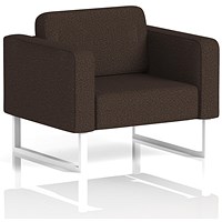 Brixworth Armchair, With White Legs, In Synergy Fabric, Wed