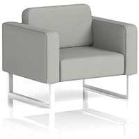 Brixworth Armchair, With White Legs, In Sumi Fabric, Tokyo