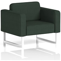 Brixworth Armchair, With White Legs, In Yoredale Fabric, Ingleton