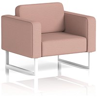 Brixworth Armchair, With White Legs, In Yoredale Fabric, Kidstone