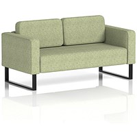 Brixworth 2 Seater Sofa, With Black Legs, In Rivet Fabric, Burnish