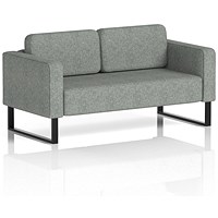 Brixworth 2 Seater Sofa, With Black Legs, In Rivet Fabric, Prime