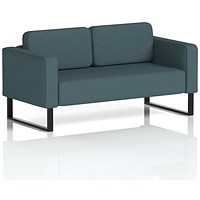 Brixworth 2 Seater Sofa, With Black Legs, In X2 Fabric, Polygon