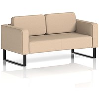 Brixworth 2 Seater Sofa, With Black Legs, In Synergy Fabric, Affix