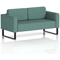 Brixworth 2 Seater Sofa, With Black Legs, In Sumi Fabric, Handa