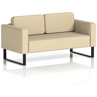 Brixworth 2 Seater Sofa, With Black Legs, In Sumi Fabric, Zen