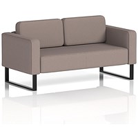 Brixworth 2 Seater Sofa, With Black Legs, In Yoredale Fabric, Settle