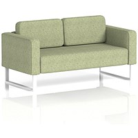 Brixworth 2 Seater Sofa, With White Legs, In Rivet Fabric, Burnish