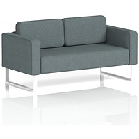 Brixworth 2 Seater Sofa, With White Legs, In Main Line Flax Fabric, Westminster