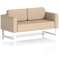 Brixworth 2 Seater Sofa, With White Legs, In Synergy Fabric, Affix