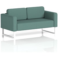 Brixworth 2 Seater Sofa, With White Legs, In Sumi Fabric, Handa