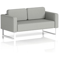 Brixworth 2 Seater Sofa, With White Legs, In Sumi Fabric, Tokyo